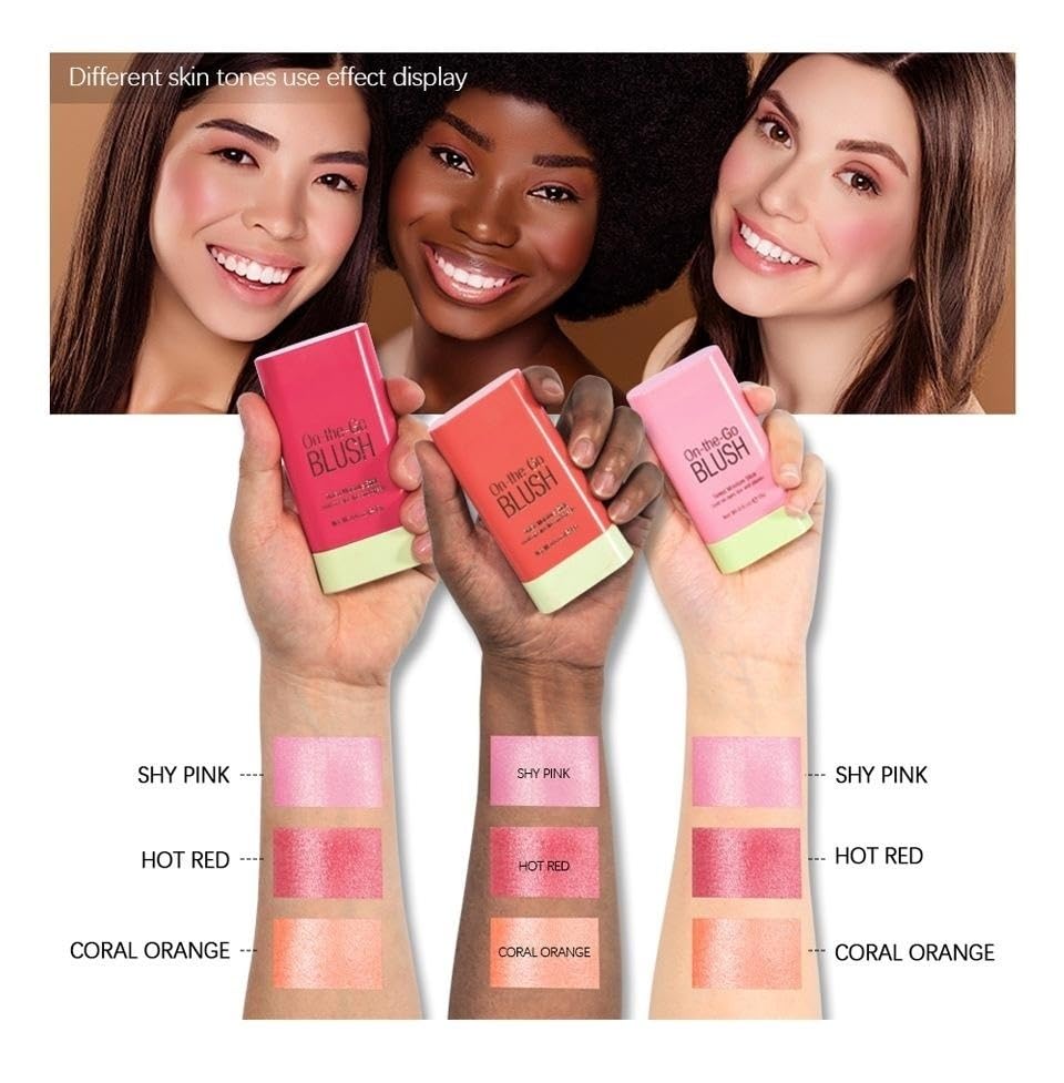Lovelycat On-the-Go Makeup Blush Stick Set – Creamy, Long-Lasting Natural Nude for All Skin (3PC)