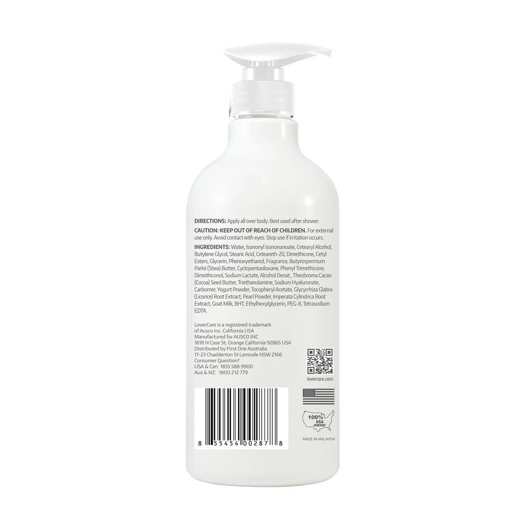 Lover's Care Goat Milk Body Lotion for Dry Skin with Pearl Powder – 27.05oz (800ml) Pack of 2