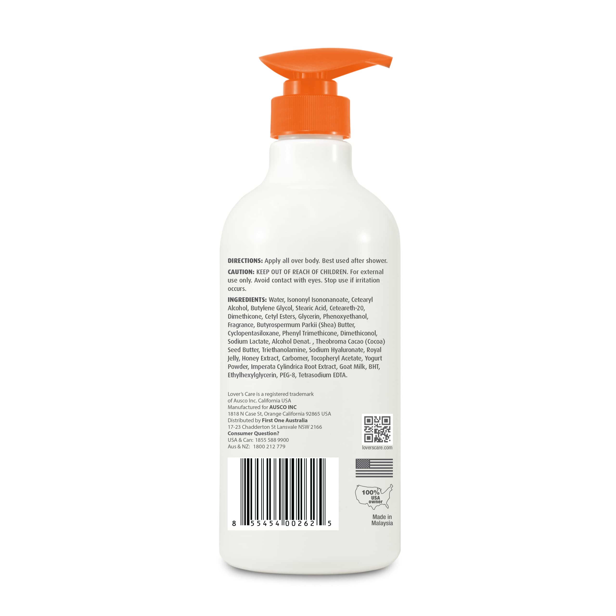 Lovercare Goat Milk Body Lotion with Royal Jelly & Honey – 27.05 oz (800 ml)