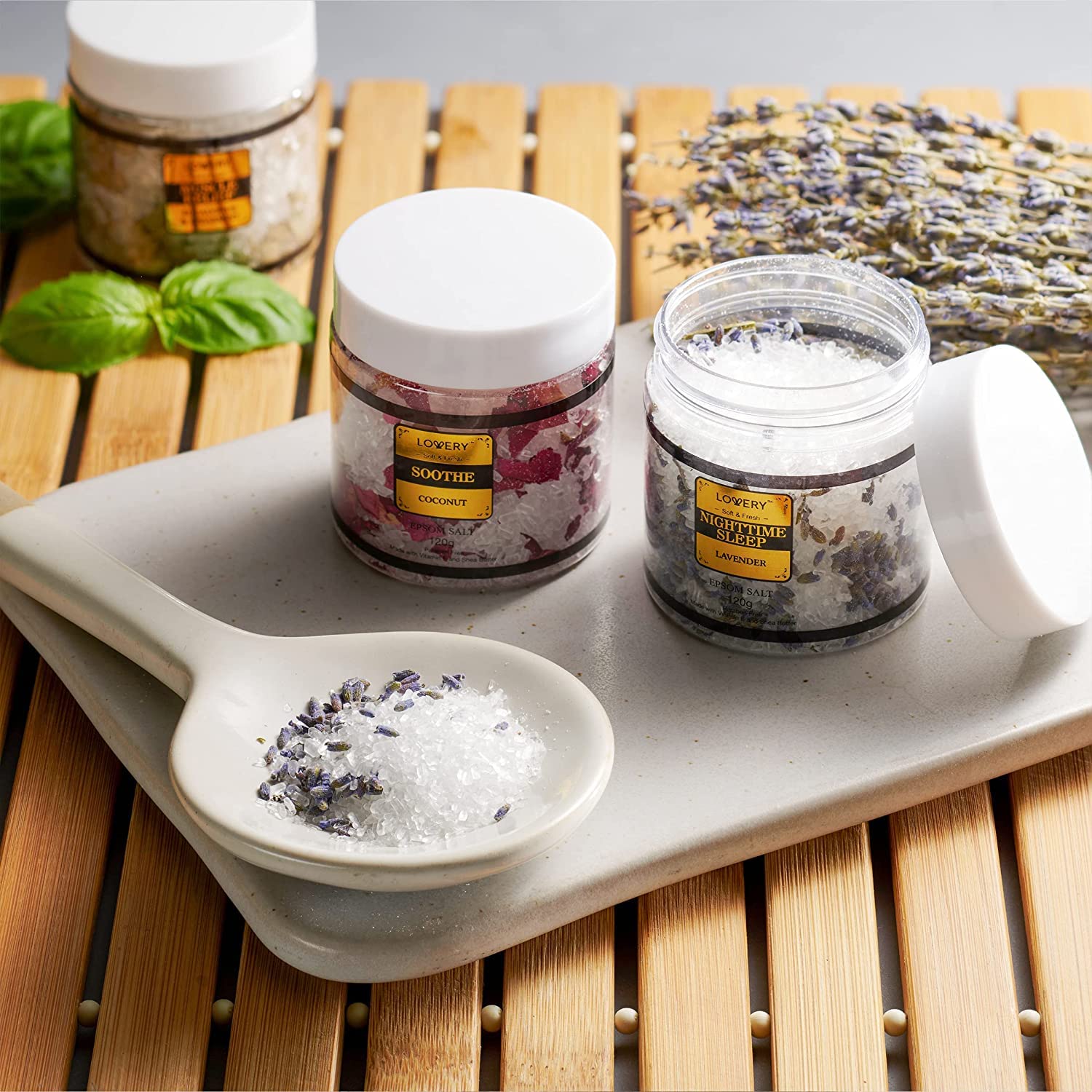 LOVERY Deluxe Epsom Bath Salts Gift Set – Spa-Quality Soaks in Lavender, Eucalyptus, Lemon & More