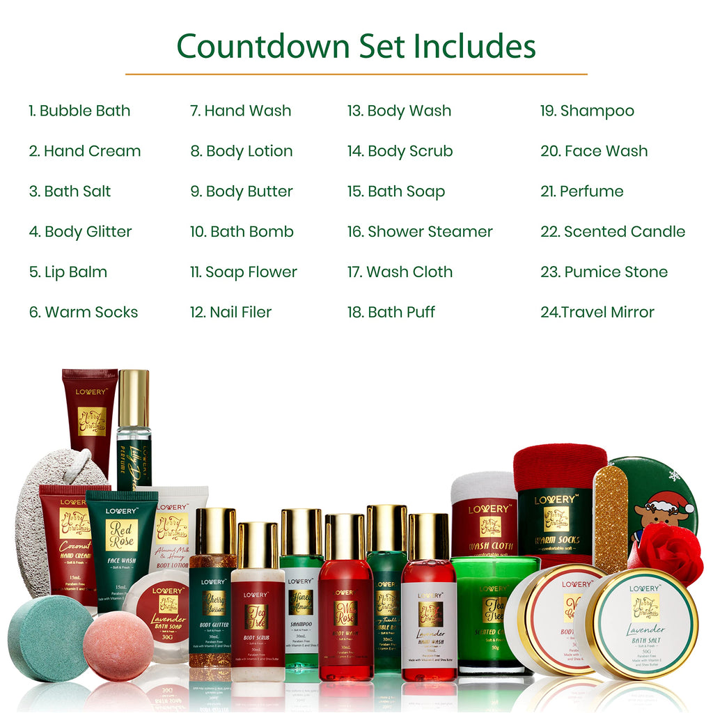 LOVERY Advent Calendar for Adults 2025 - 24 Days of Spa Beauty & Skincare