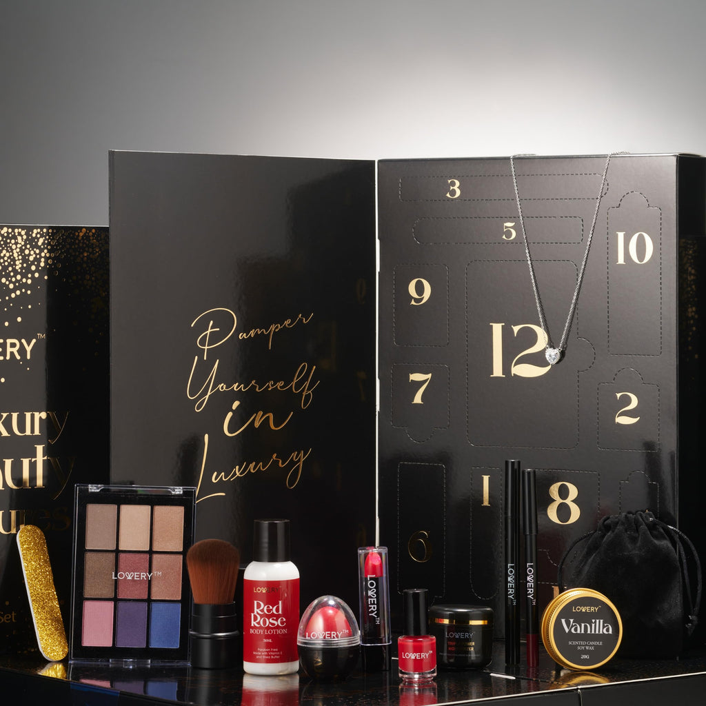 Lovery Birthday Gifts for Her — Beauty Treasures 12 Day Makeup Gift Set