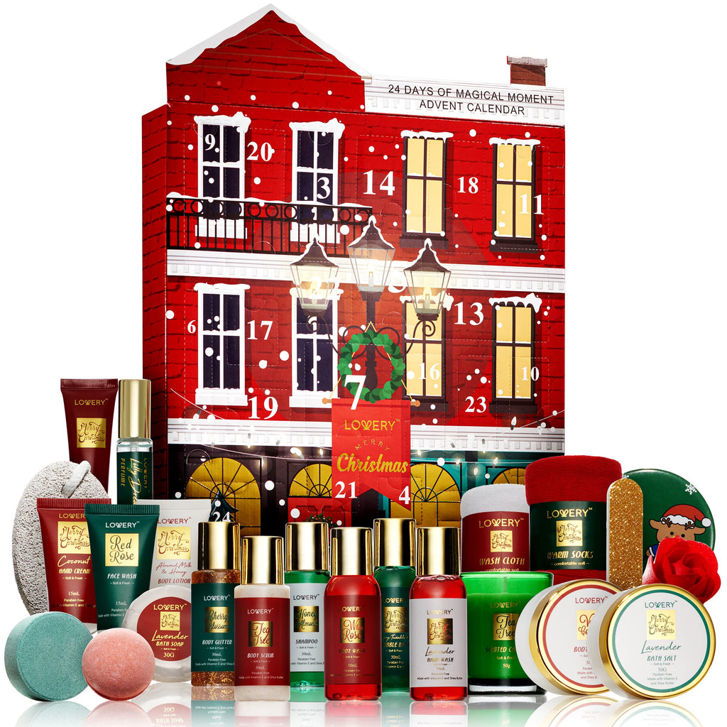 LOVERY Advent Calendar for Adults 2025 - 24 Days of Spa Beauty & Skincare