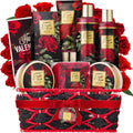 LOVERY Valentine's Gift Basket for Her – Exotic Rose Spa Gift Set