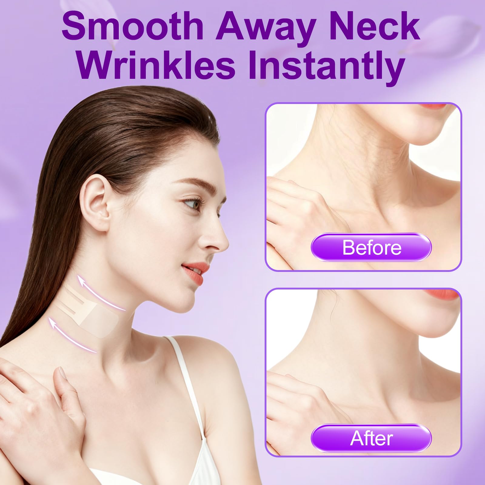 Loxbcin Neck Tape Lifting Invisible – 40+4 Strips for Neck & Face Contouring