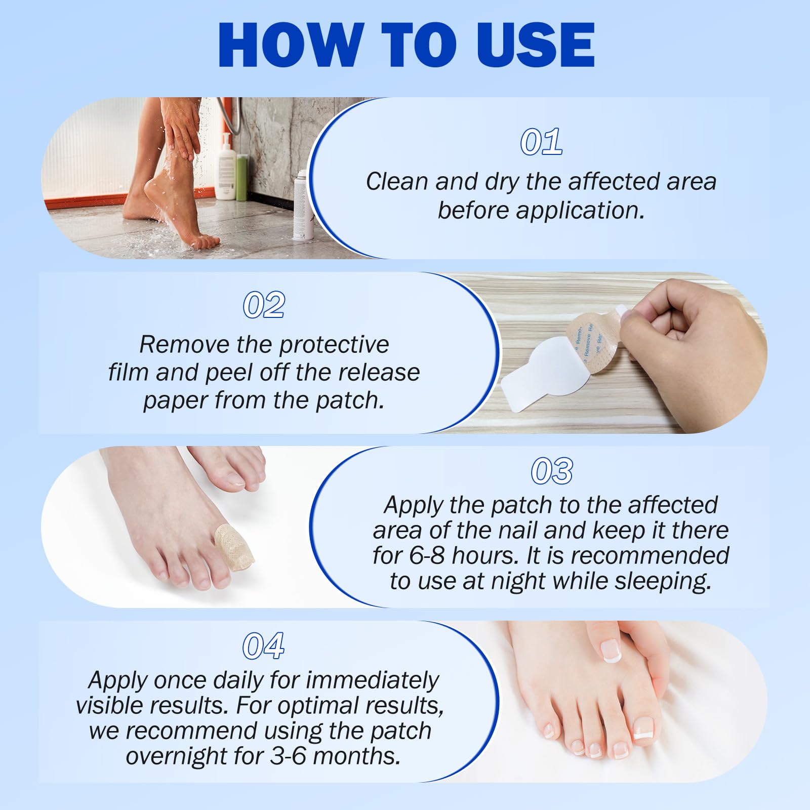 LTQXGT Fungal Nail Patches – Extra Strength Toenail Patches (21 Pcs)
