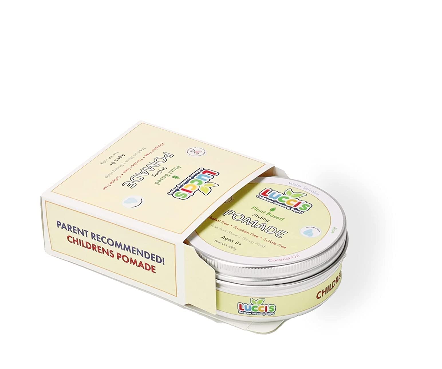 LUCCI'S Baby Hair Gel - Plant-Based 5oz Infant Styling Paste | Medium Shine & Strong Hold