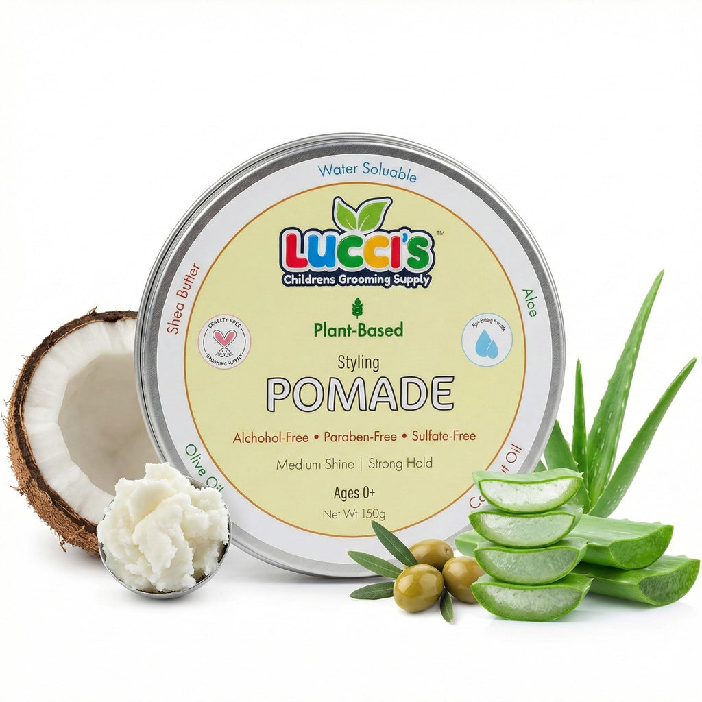 LUCCI'S Baby Hair Gel - Plant-Based 5oz Infant Styling Paste | Medium Shine & Strong Hold