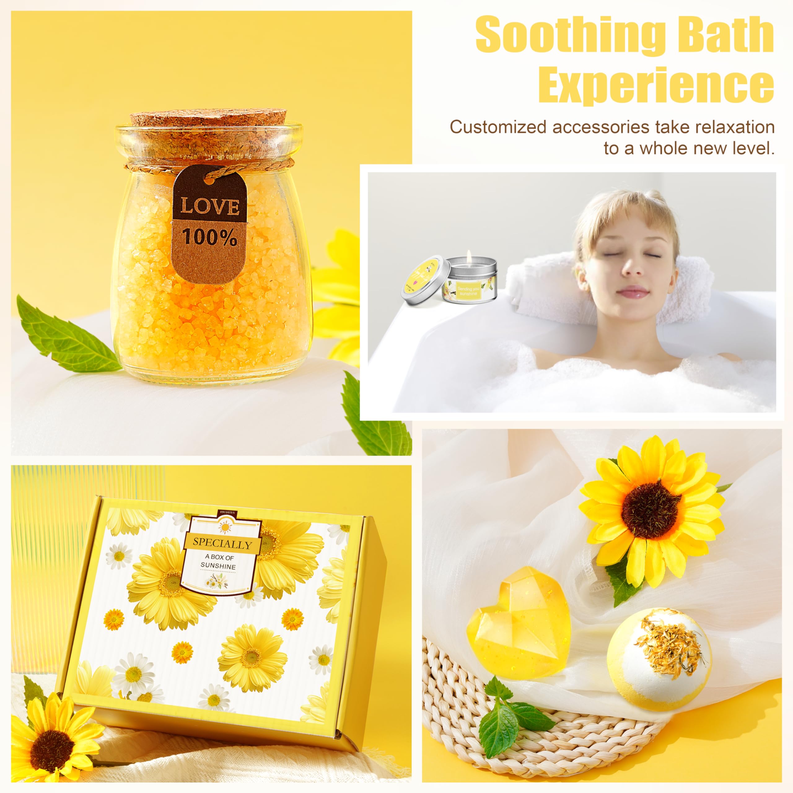 LUCOTIYA Warm Vanilla Self-Care Gift Set for Women – 10-Piece Bath & Spa Gift Box