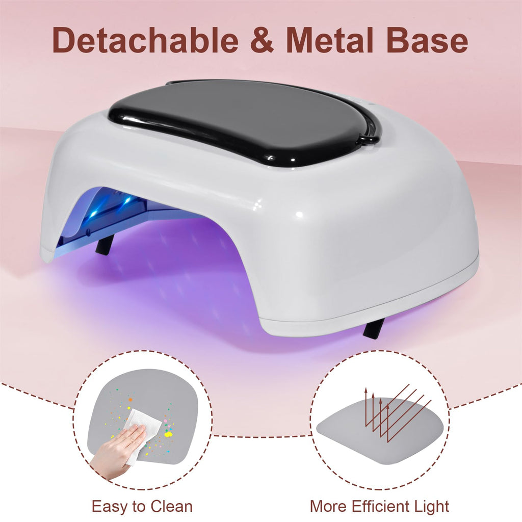 Ludysic 96W UV LED Nail Lamp – Cordless, Auto Sensor, 4 Timers for Salon & Home