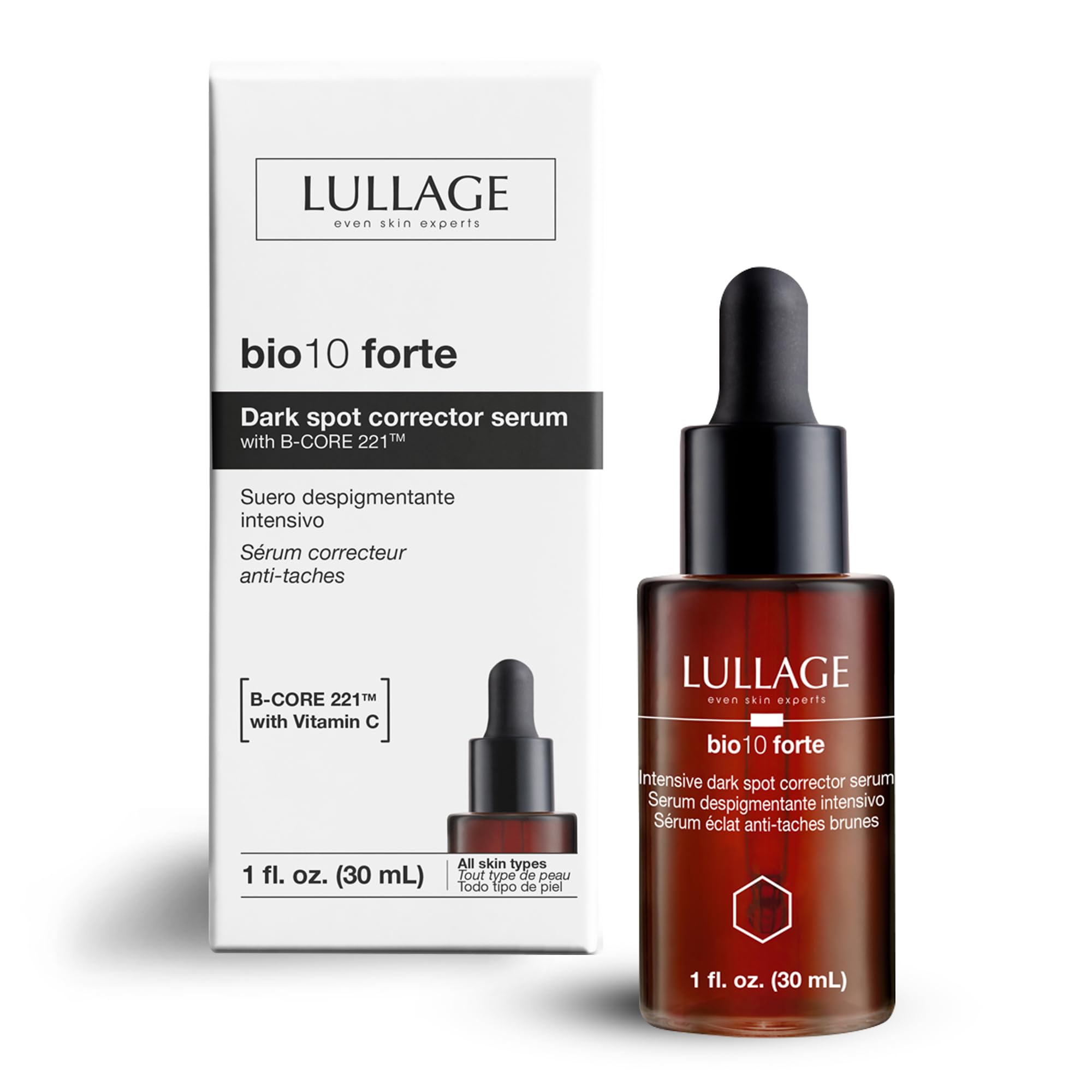 LULLAGE Bio10 Forte Intensive Dark Spot Serum – Vitamin C, B-CORE 221 Technology | 1 fl oz