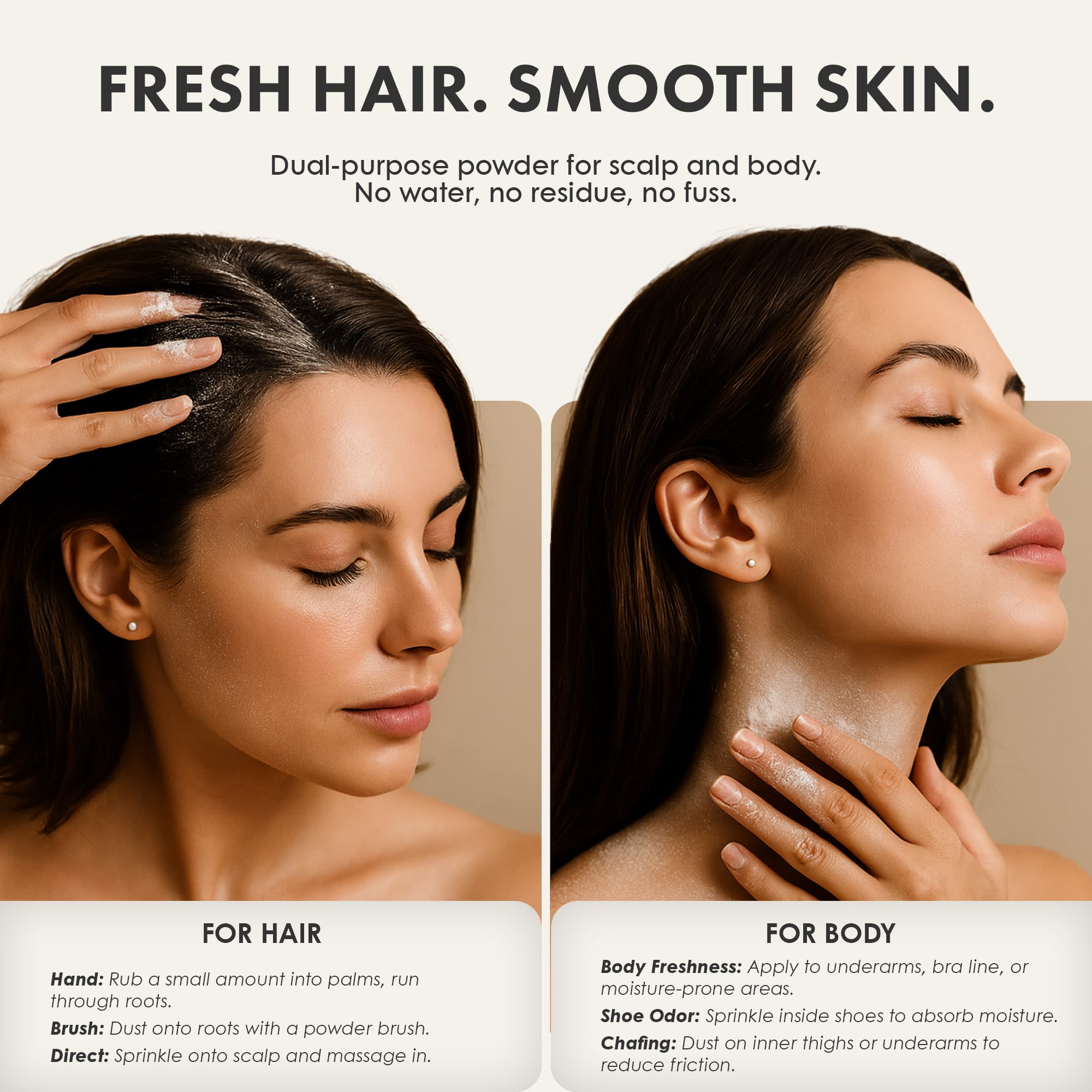 Lulu Organics Dry Shampoo Powder – Non-Aerosol, Talc-Free, Geranium (4oz)