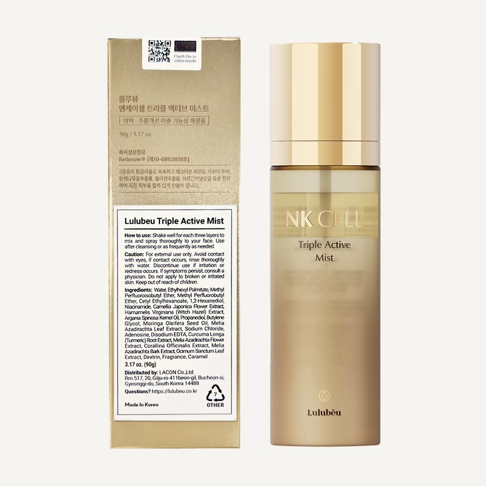 LULUBEU Triple Active Mist – Korean Skincare Glow Spray Serum for Radiant, Dewy Skin