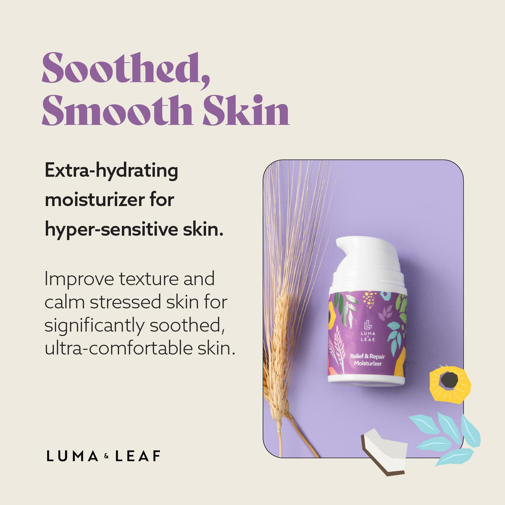 LUMA & LEAF Dry Skin Face Moisturizer – Lightweight Hydration for Sensitive, Eczema & Rosacea-Prone Skin