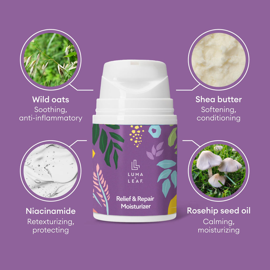 LUMA & LEAF Dry Skin Face Moisturizer – Lightweight Hydration for Sensitive, Eczema & Rosacea-Prone Skin