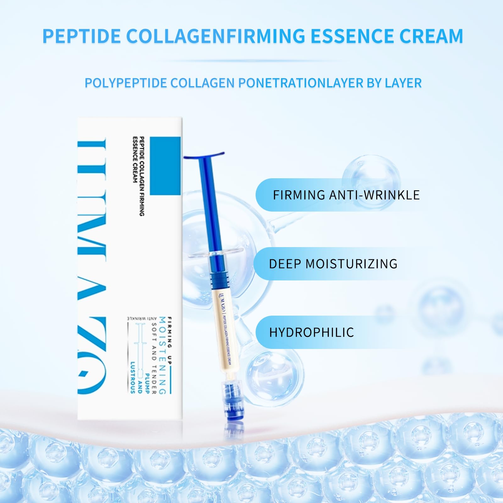 Lumazo Polypeptide Collagen Elastic Essence Cream – Lightweight Hydration & Elasticity Support for All Skin Types