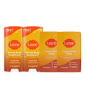 Lume Whole Body Deodorant & Soap – Aluminum-Free, Baking Soda Free, Toasted Coconut (2x 2.6 oz Sticks + 2x 5 oz Soaps)