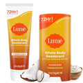 Lume Whole Body Deodorant – Aluminum Free, 72-Hour Odor Control – Toasted Coconut (Cream Tube + Solid Stick Bundle)