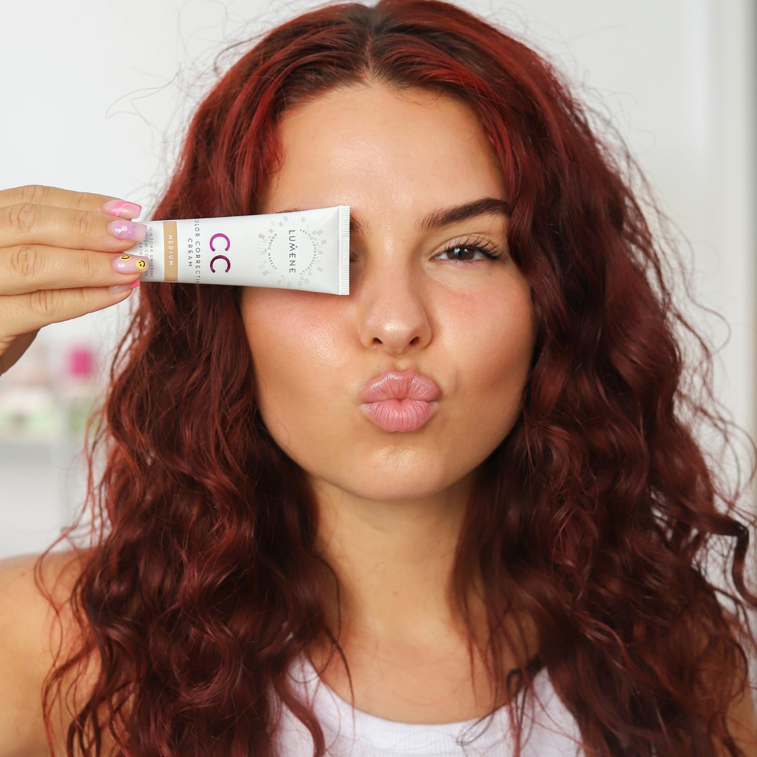Lumene Color Correcting CC Cream — Lightweight Foundation, Tan Shade, Medium Coverage, Vegan