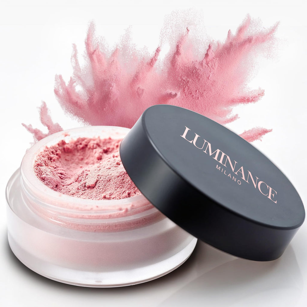 Luminance Milano Ultra Pink Powder Setting Powder – Mineral Loose Powder for Matte, Oil-Control