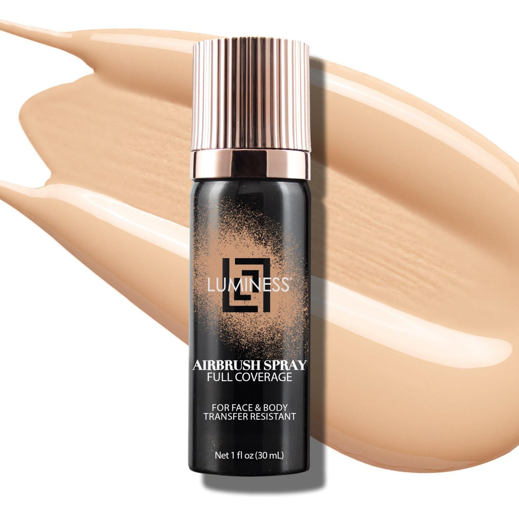 LUMINESS Airbrush Body Coverage – Tattoo Concealer Foundation for Face & Body (Fair) | Water-Resistant, Long-Wear
