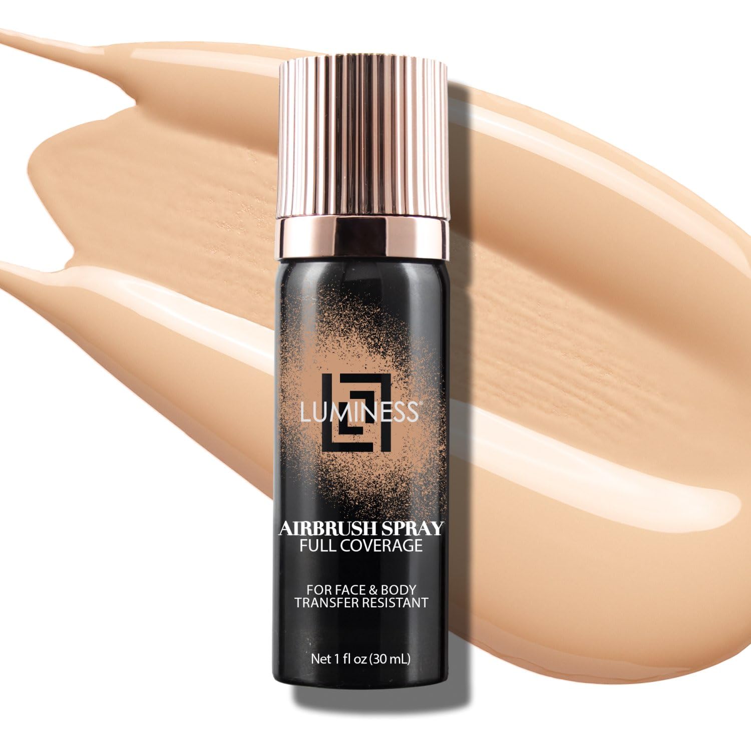 LUMINESS Airbrush Body Coverage – Tattoo Concealer Foundation for Face & Body (Fair) | Water-Resistant, Long-Wear