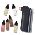 LUMINESS BREEZE DUO Airbrush Makeup System – 9-Piece Kit with 2 Silk Foundations, Plum Blush & Glow Highlighter