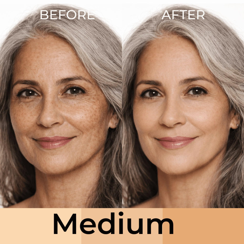 LUMINESS Liquid Mirage Foundation Kit with SPF 50 – Color-Changing Foundation, Primer & Brush