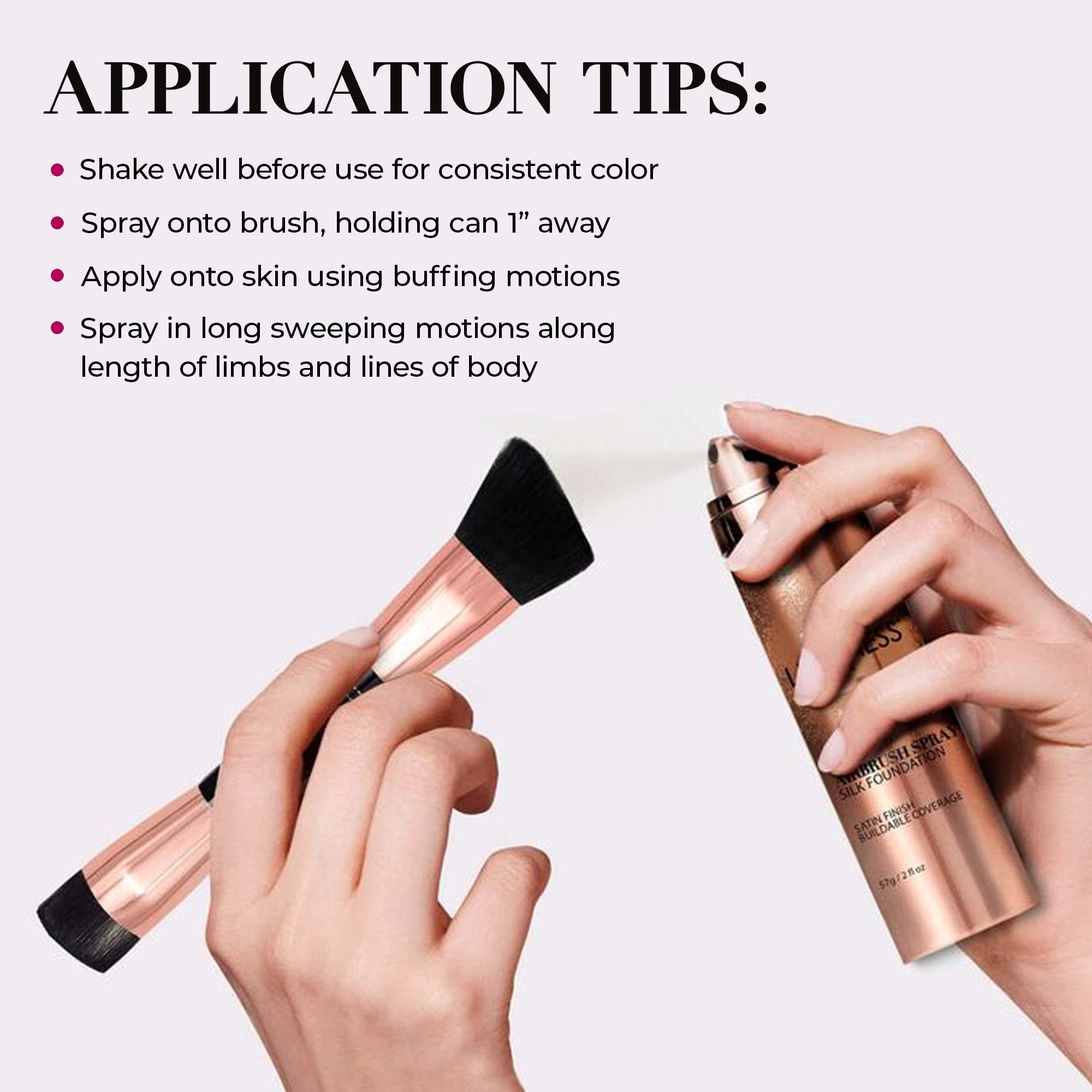 LUMINESS Silk Airbrush Spray Foundation – Full Coverage Hydrating Foundation, Hyaluronic Acid & Silk (Shade Fair)