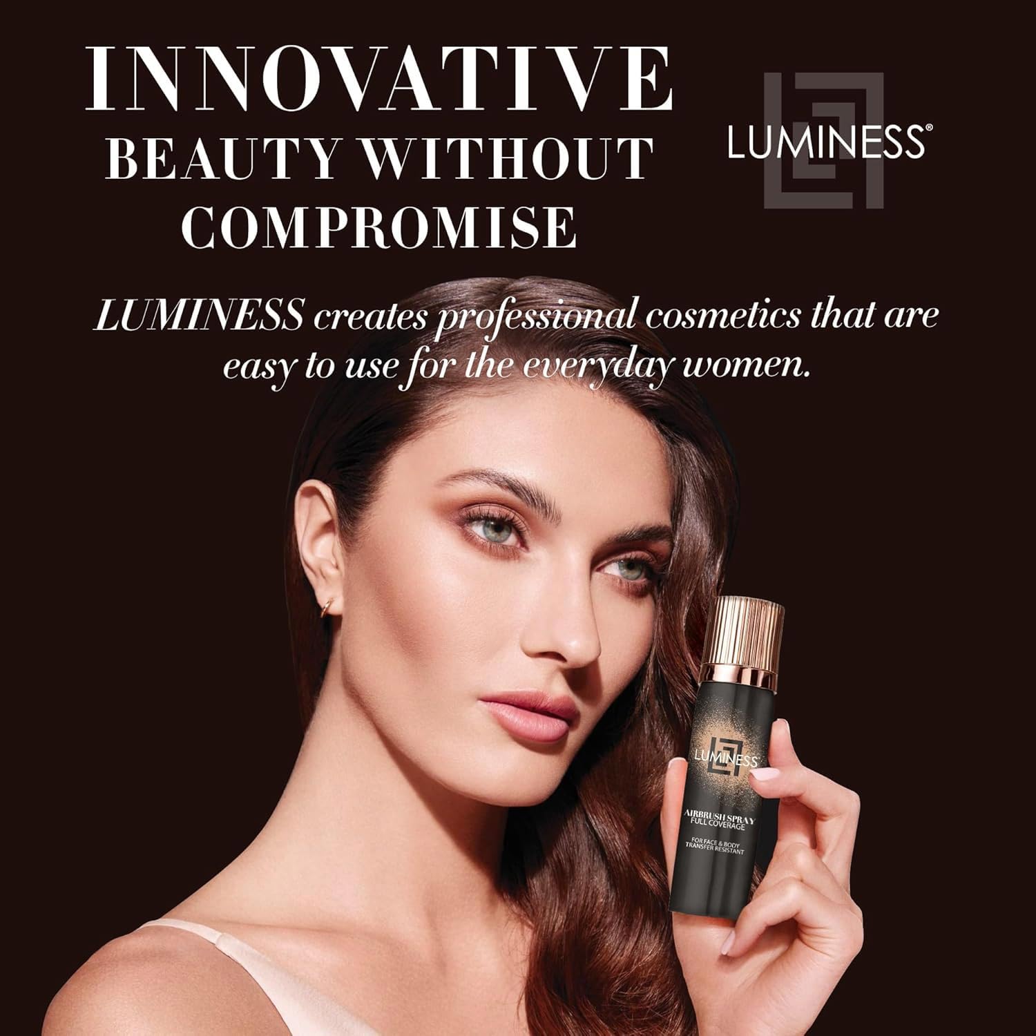 LUMINESS Airbrush Body Coverage - Tattoo Concealer Foundation for Face & Body | Water-Resistant, Long-Wear, Natural Finish - Light Tan