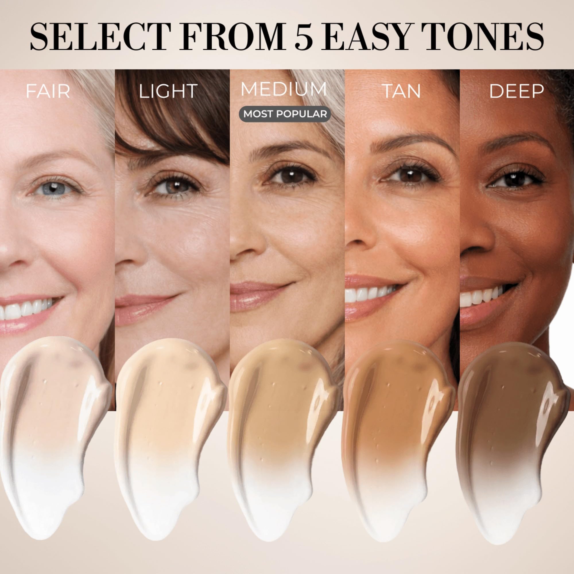 LUMINESS Liquid Mirage Foundation Kit with SPF 50 – Color-Changing Foundation, Primer & Brush