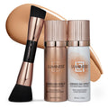 LUMINESS Silk Airbrush Spray Foundation 3-Piece Kit – Medium Warm, Buildable Coverage, Hydration, Humidity-Resistant
