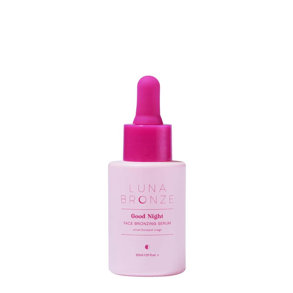 Luna Bronze Good Night Face Tanning Drops | Overnight Glow Serum with Vitamin C