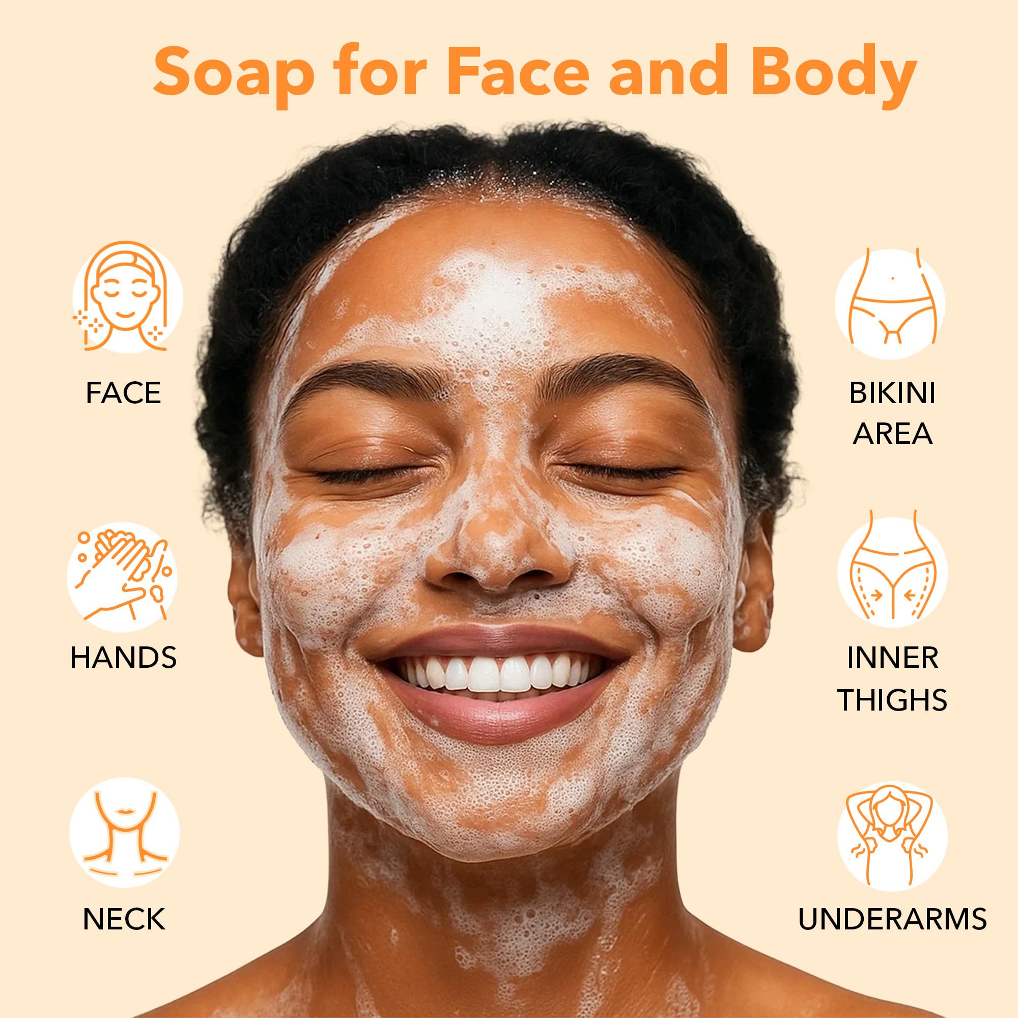 Lunavia Kojic Acid Complexion Brightening Soap Bar – 3-Pack with Vitamin C, Turmeric, Retinol, Collagen & Hyaluronic Acid