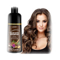 Lunory Brown Hair Dye Shampoo – 3-in-1 Gray Coverage, Argan Oil & Ginseng, Ammonia-Free (500ml)