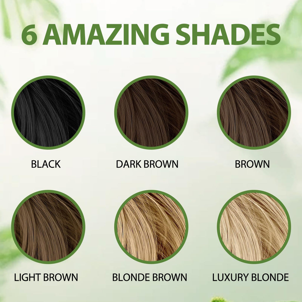 Lunory Dark Brown Hair Dye Shampoo – 3 in 1 Color with Argan Oil & Ginseng, Ammonia & Paraben Free, 500ml