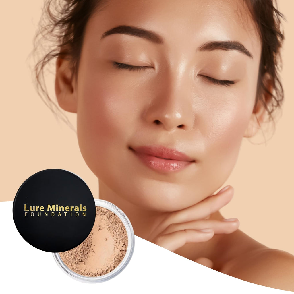 Lure Minerals Bisque Loose Face Powder Concealer – Lightweight, Talc-Free, Vegan (14g)