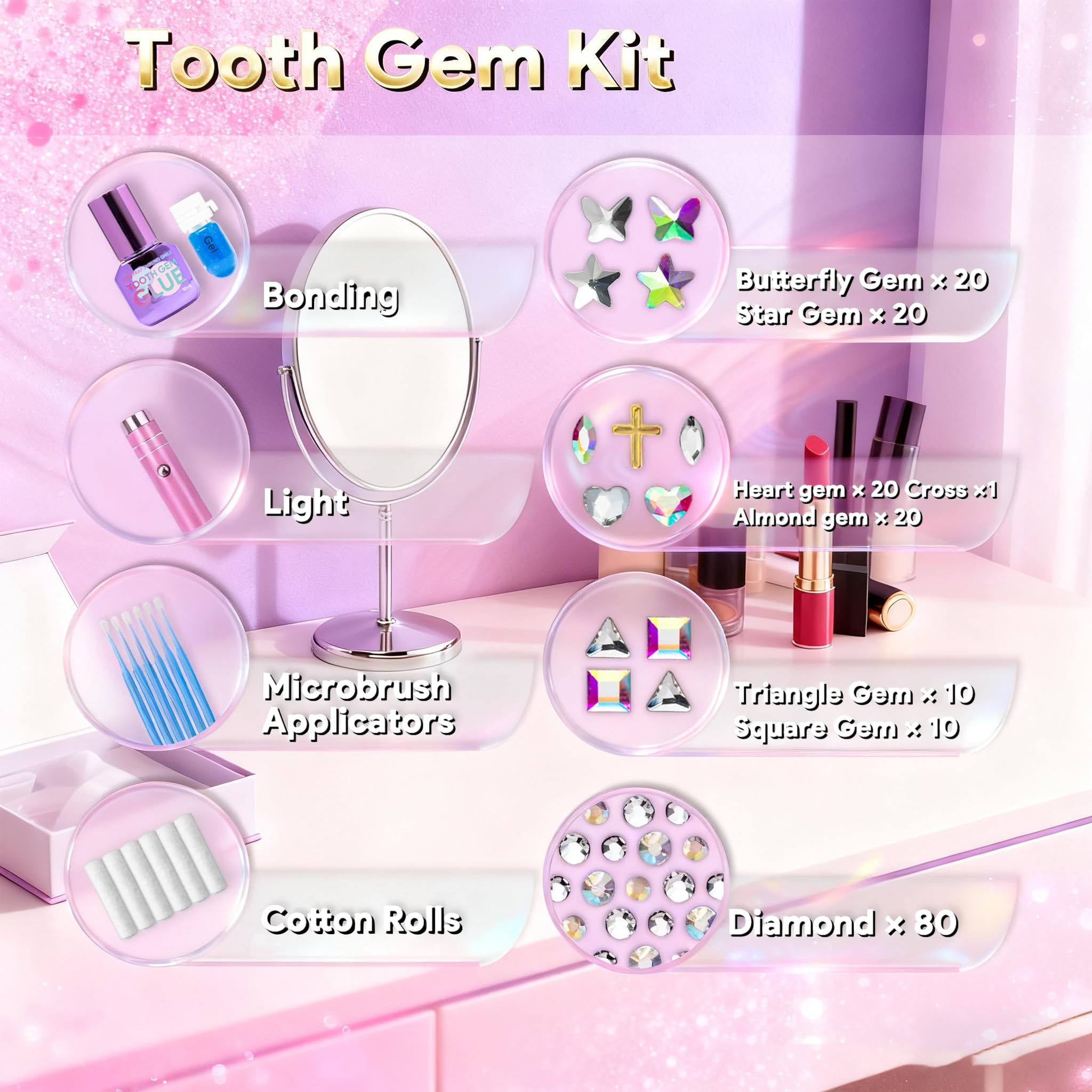 Luretrap Y2K Crystal Tooth Gem Kit – 30 Pieces NTGK-24462