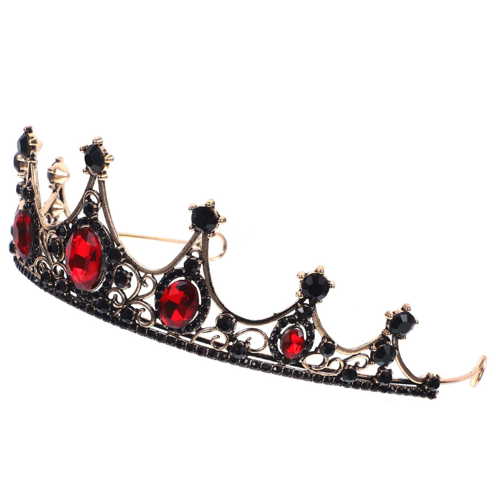 Lurrose Baroque Queen Crown — Bridal Tiara with Rhinestones for Weddings, Prom & Costumes