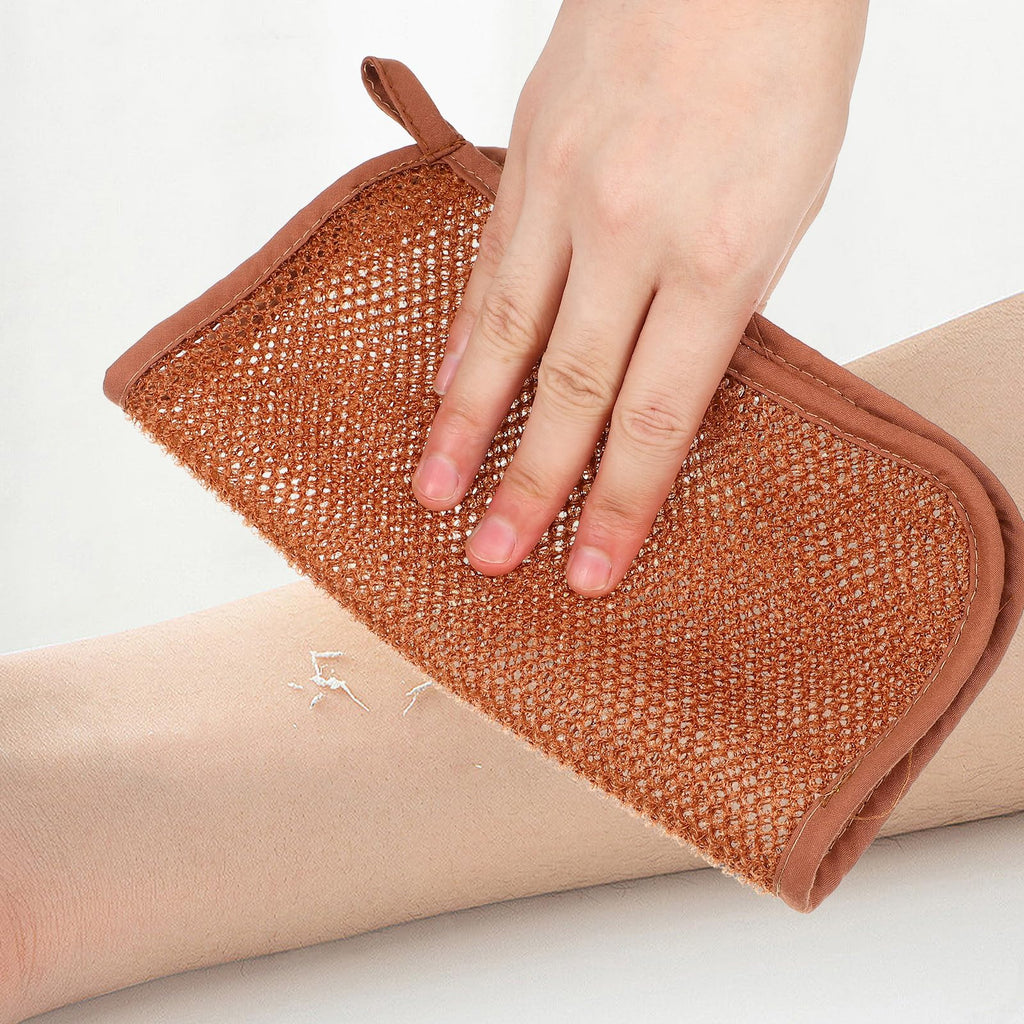 Lurrose Exfoliating Face Washcloths – 8pc Nylon Body Scrubbers for Shower and Skin Cleansing