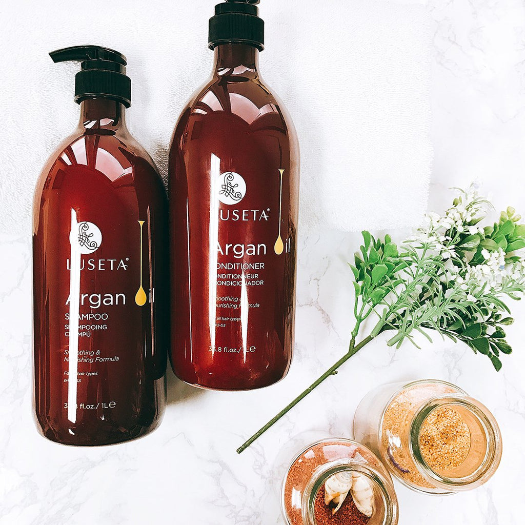 Luseta Argan Oil Moisture & Repair Shampoo & Conditioner Set – 2x33.8 oz