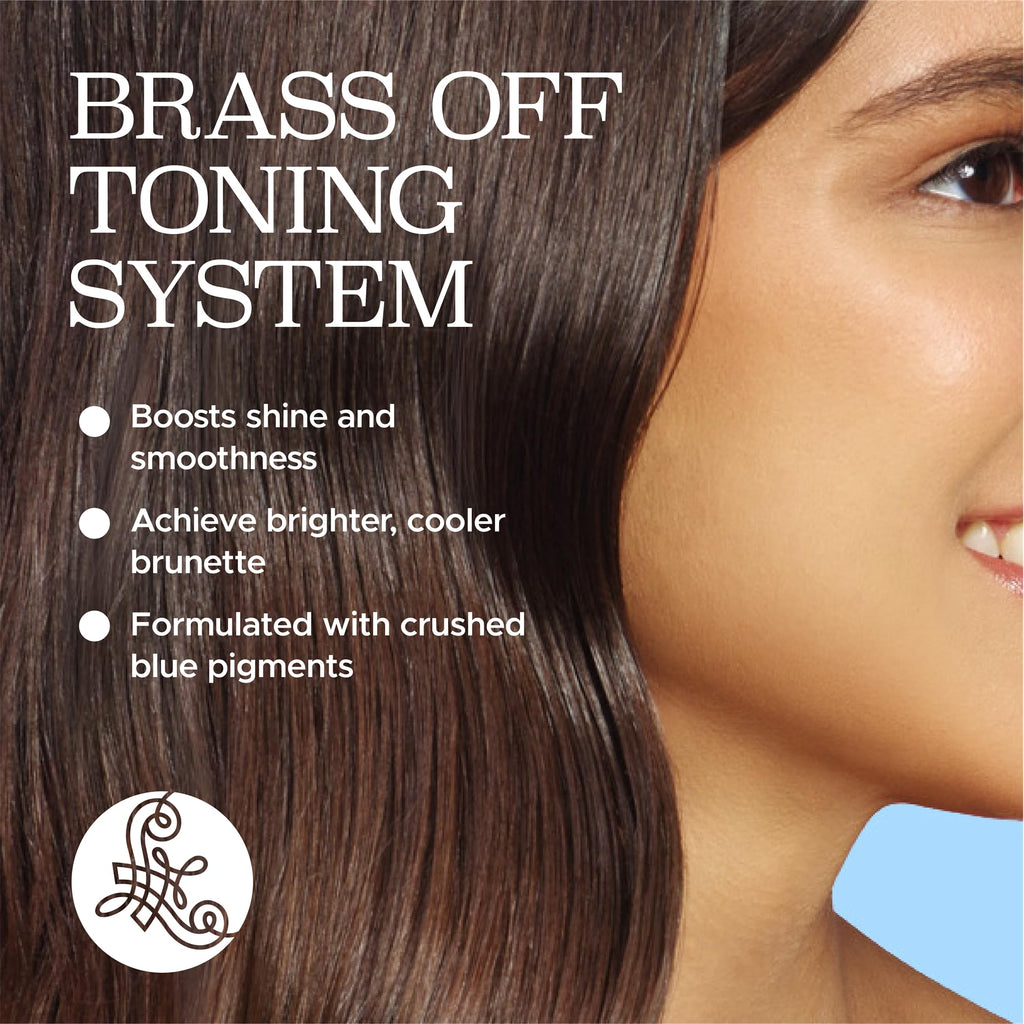 Luseta Color Brightening Blue Shampoo for Brunettes | Neutralizes Brass & Brassy Orange Tones | Sulfate Free 16.9oz