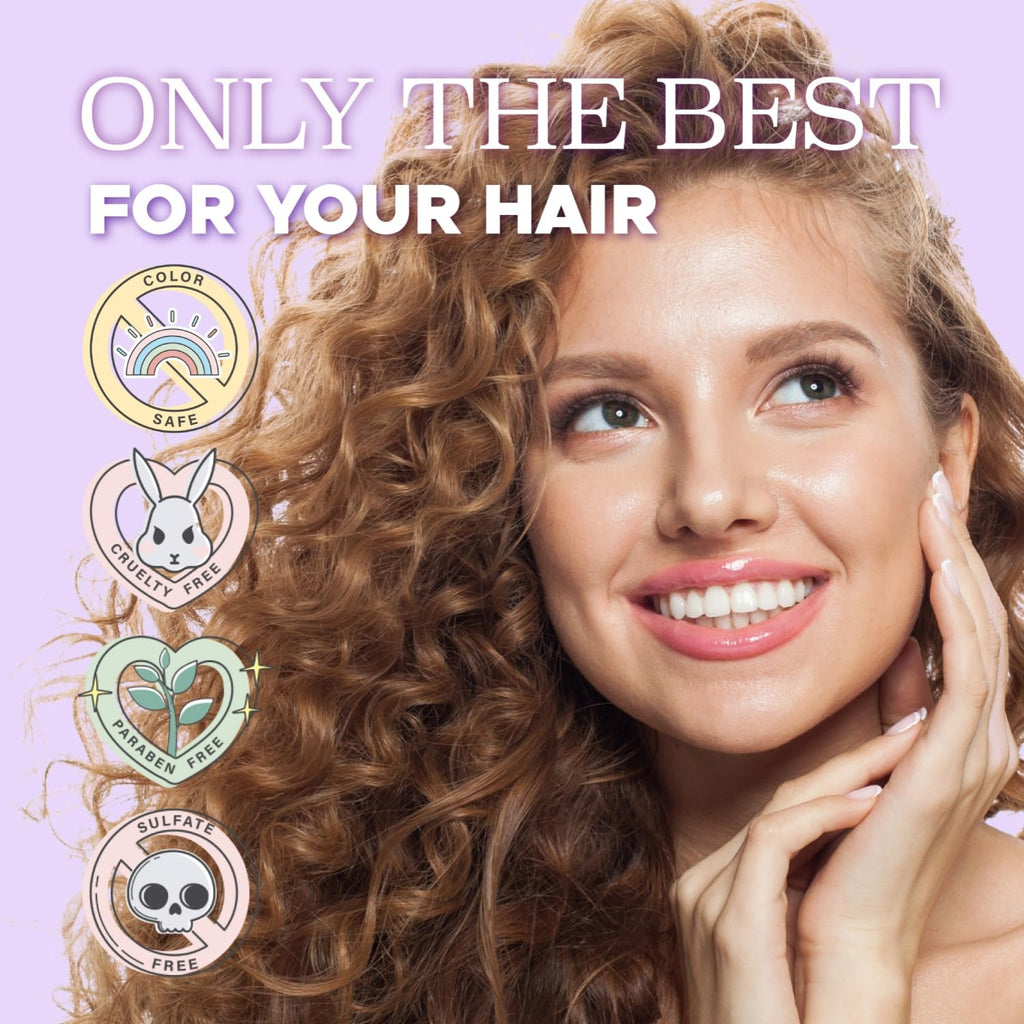 L Luseta Curly Hair Mask 16.9 oz – Deep Conditioning for Curly & Wavy Hair, Anti-Frizz & Defined Curls