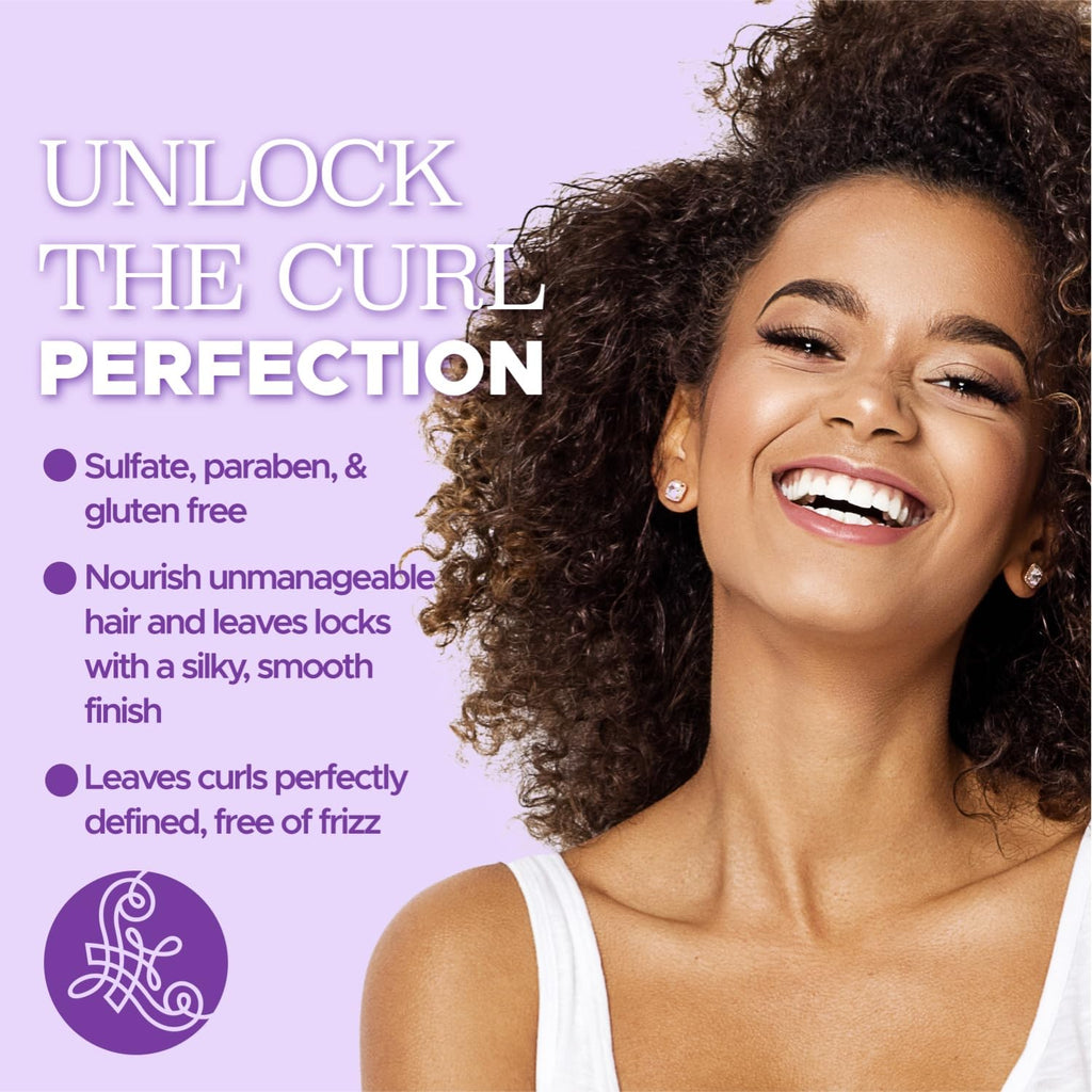 L Luseta Curly Hair Mask 16.9 oz – Deep Conditioning for Curly & Wavy Hair, Anti-Frizz & Defined Curls