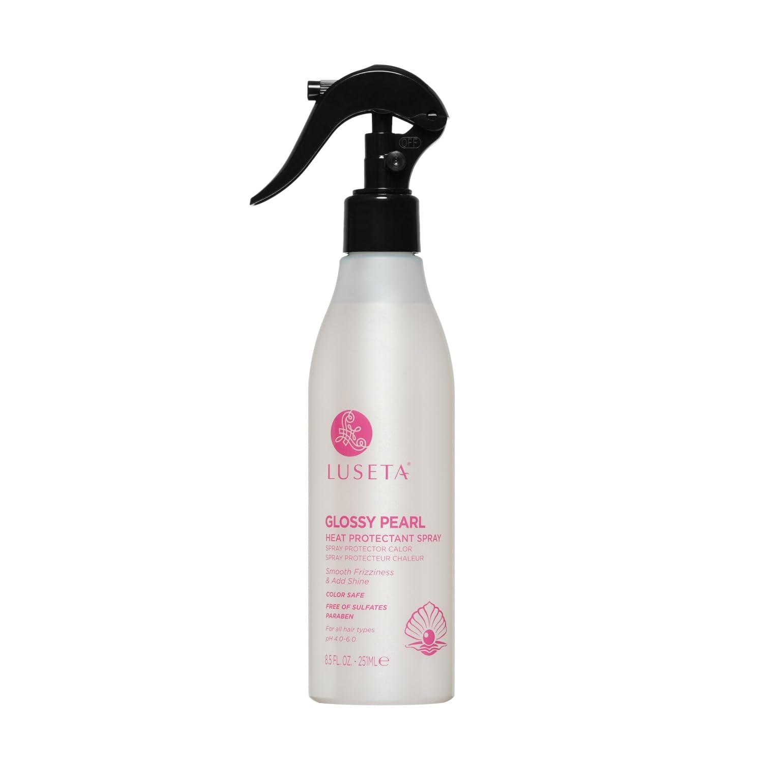 Luseta Glossy Pearl Heat Protectant Spray – Thermal Protection, Shine & Strength (8.5oz)