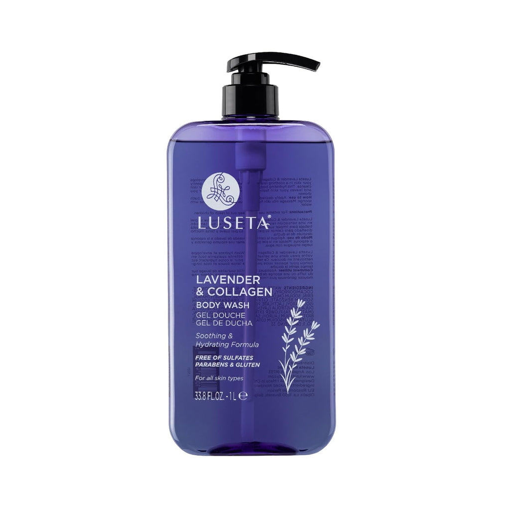 Luseta Lavender & Collagen Body Wash – Hydration, Calming Scent, 33.8oz