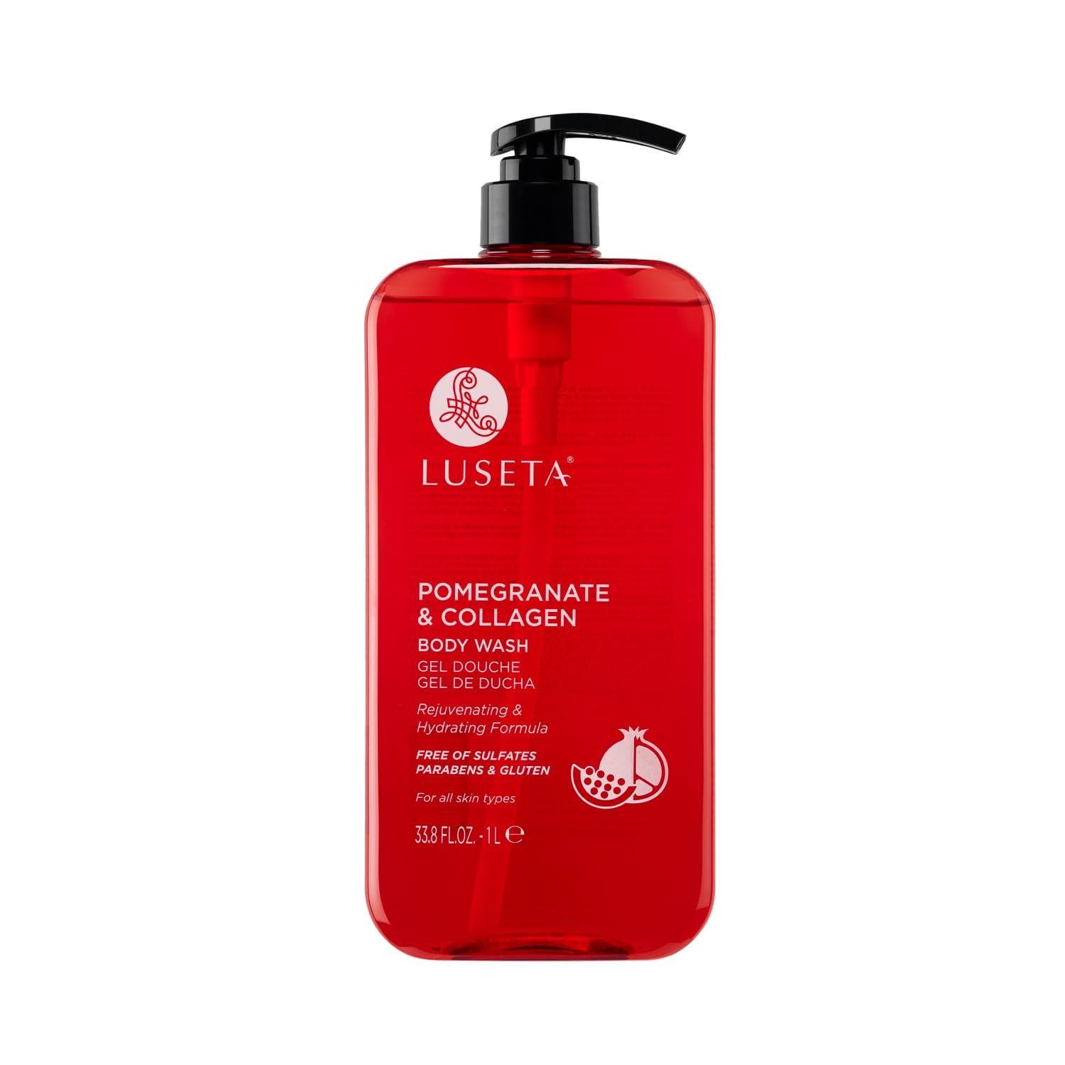 Luseta Pomegranate & Collagen Body Wash – Rejuvenating Shower Gel for All Skin Types