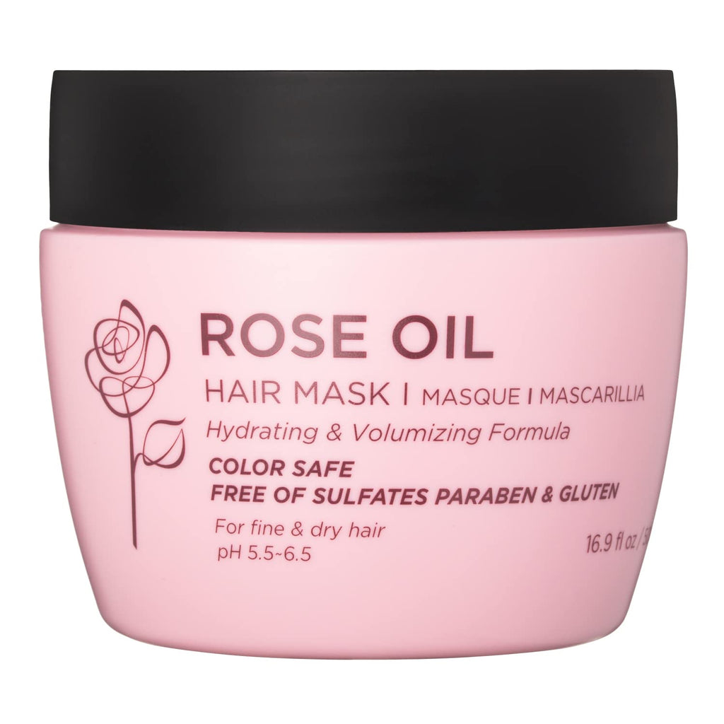 Luseta Rose Oil Hair Mask – Hydrating & Nourishing for Dry Hair | 16.9 oz | Sulfate & Paraben Free