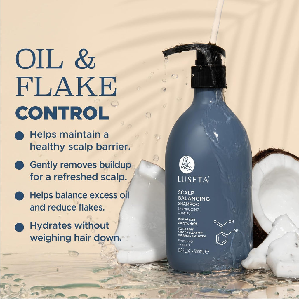 Luseta Scalp-Balancing Shampoo – Salicylic Acid Clarifying for Men & Women, pH-Balanced, 33.8 Fl Oz