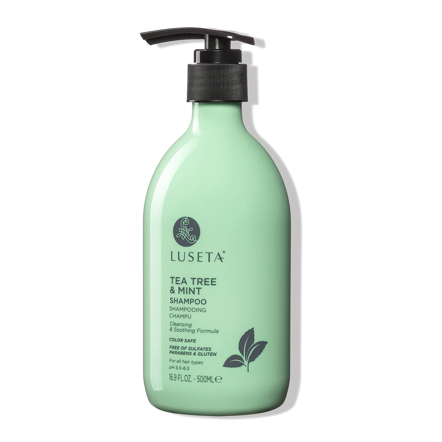 Luseta Tea Tree & Mint Shampoo - Cleansing & Soothing for All Hair Types, 16.9 oz